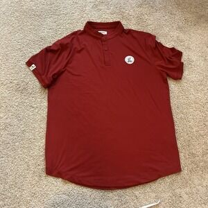Mantra Golf Men's Catalyst Polo Performance Shirt Red Collar Size Large